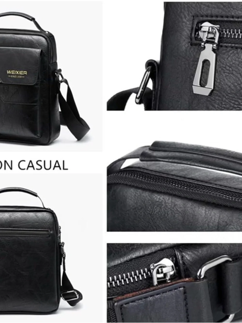 Wexier Black Men’s Crossbody Bag